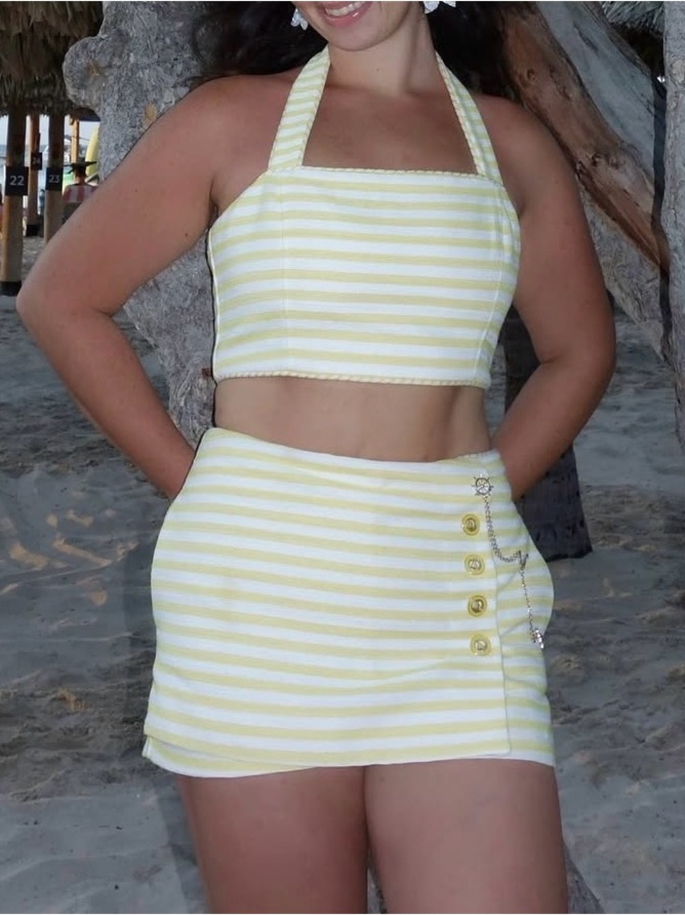 Christian Lacroix Two Piece Yellow Sailor Set
